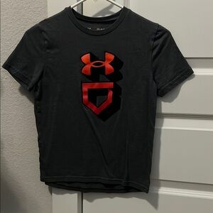 Under Armour Black Tee with Vibrant Red Emblem